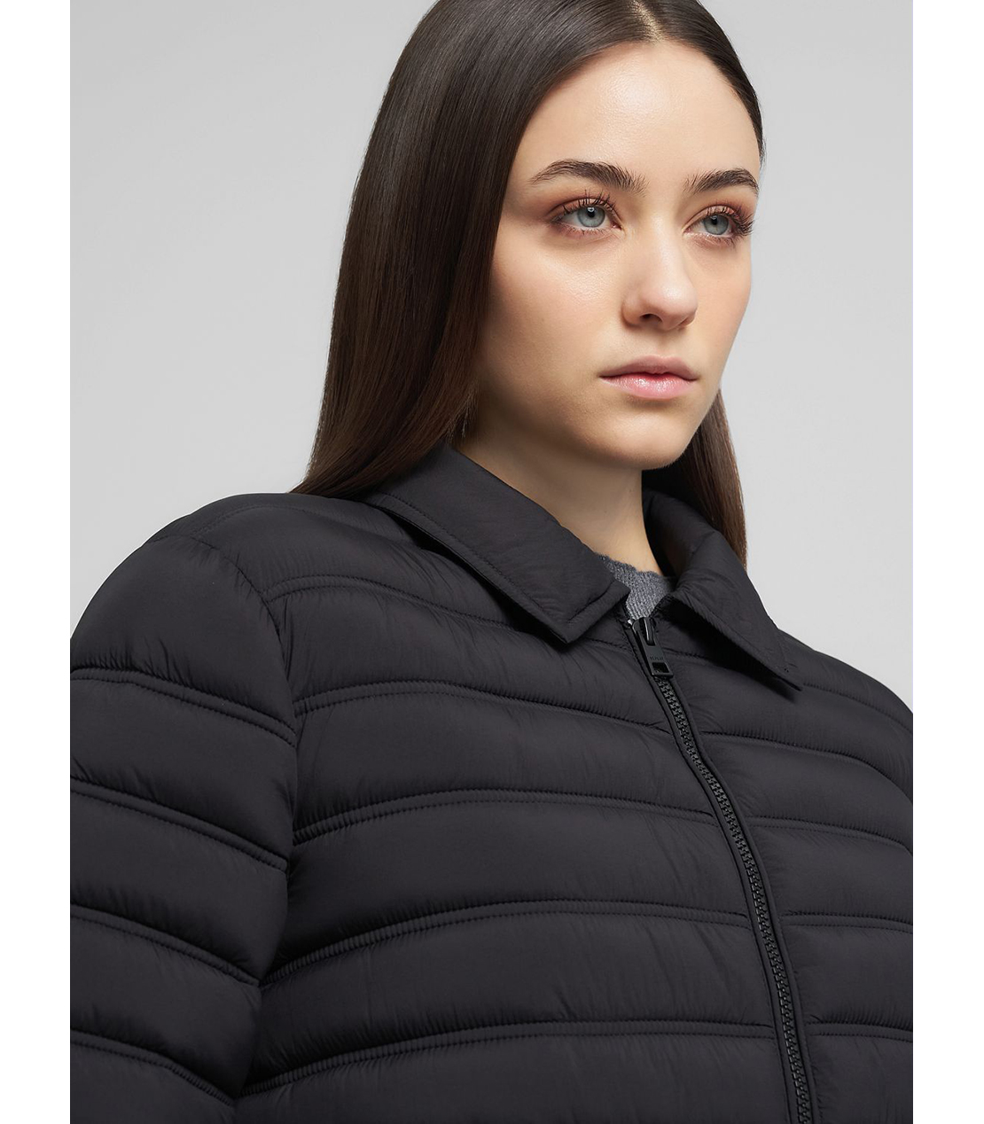 クロップド エコダウンジャケット 詳細画像 ブラック 5